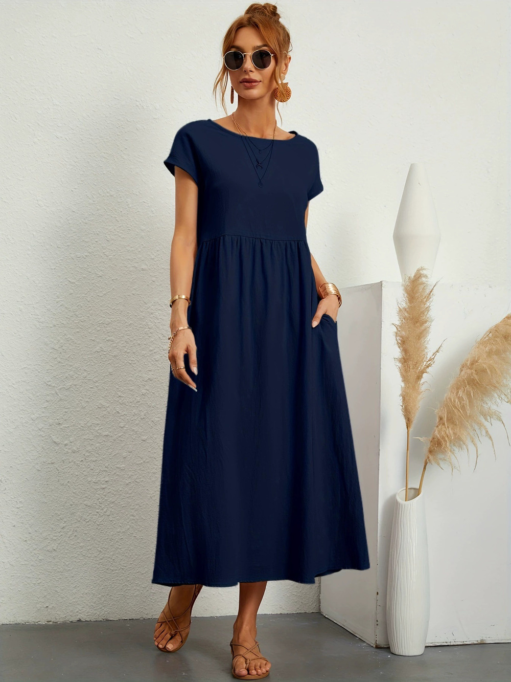 ZARA Spring Travel Long Casual Dress